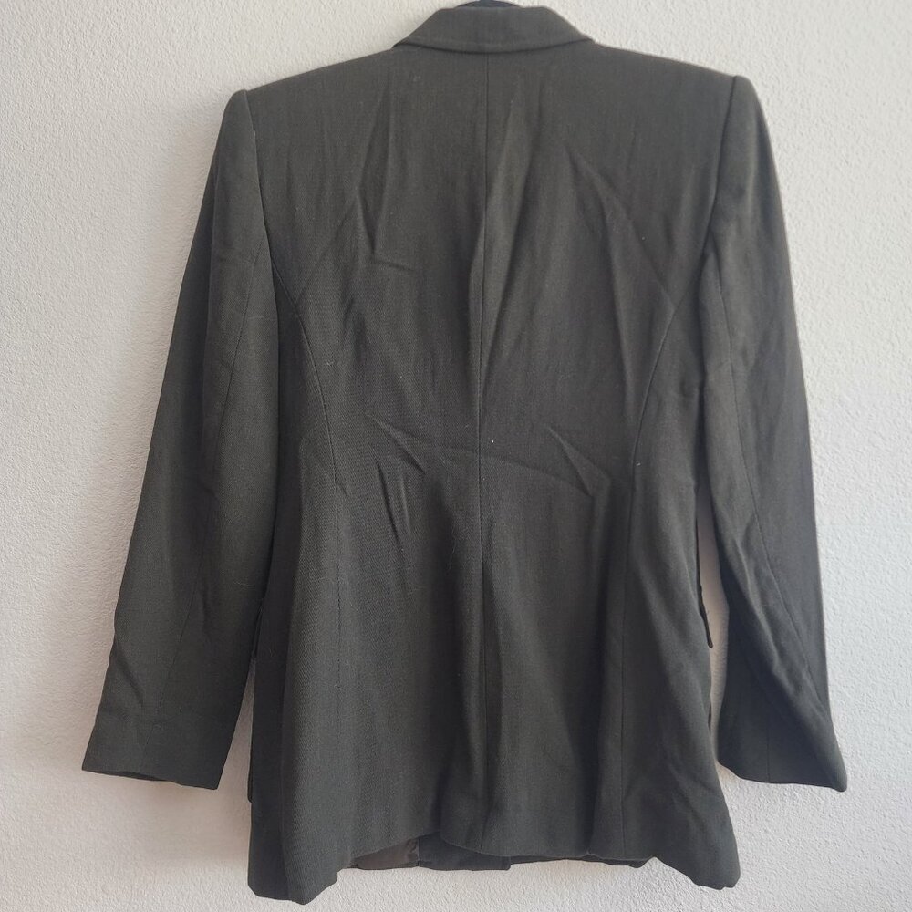 Lauren Ralph Lauren Blazer Womens 4 Olive Green Wool Military Utility Jacket USA - Picture 8 of 11